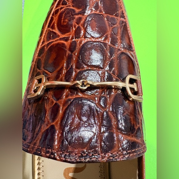 Sam Edelman Women's Loraine Bit Loafers | Color:Dark Brown Croco Leather | 8.5 M - Picture 6 of 7